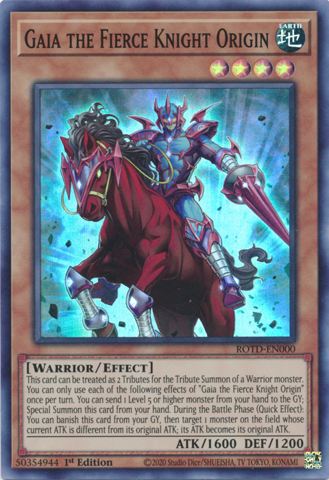 Gaia the Fierce Knight Origin [ROTD-EN000] Super Rare | Chromatic Games