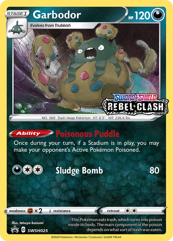 Garbodor (SWSH025) (Prerelease Promo) [Sword & Shield: Black Star Promos] | Chromatic Games