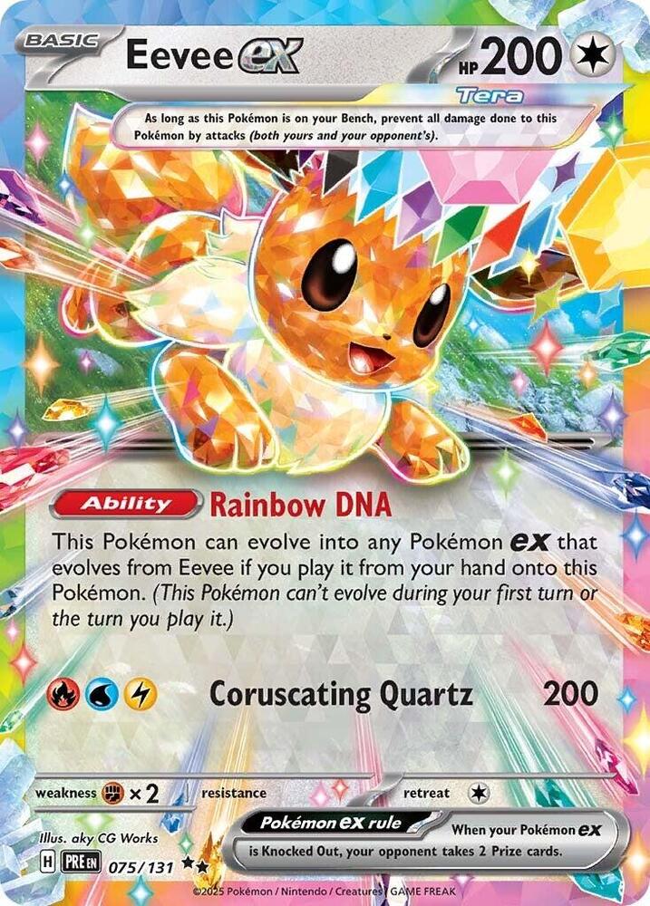 Eevee ex (075/131) [Scarlet & Violet: Prismatic Evolutions] | Chromatic Games