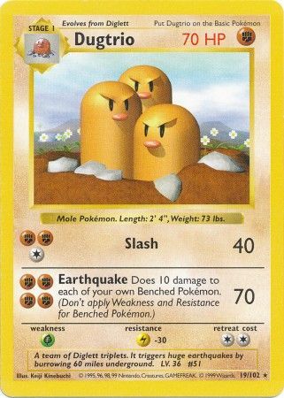 Dugtrio (19/102) [Base Set Shadowless Unlimited] | Chromatic Games