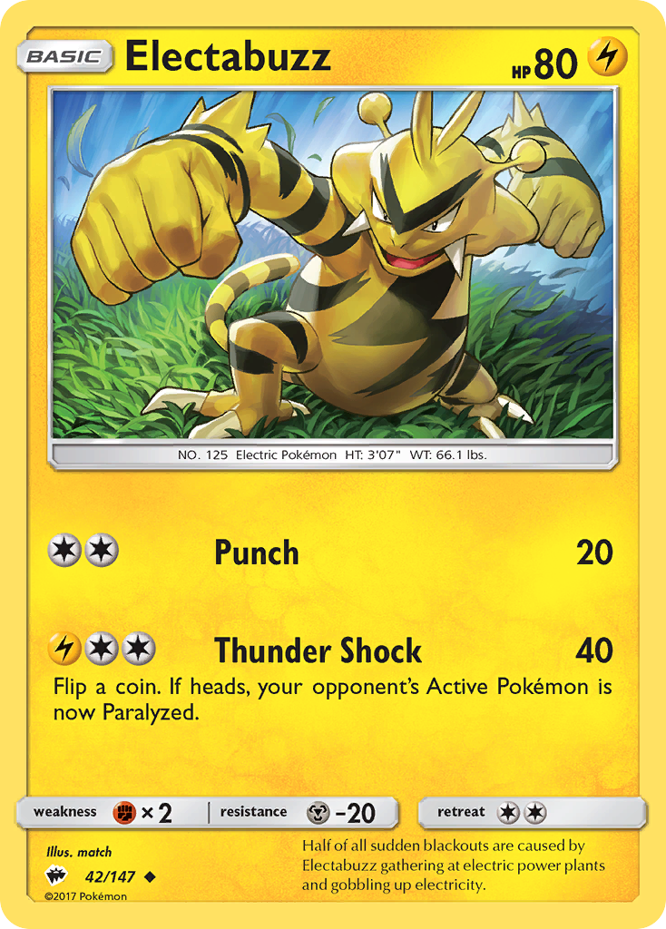 Electabuzz (42/147) [Sun & Moon: Burning Shadows] | Chromatic Games