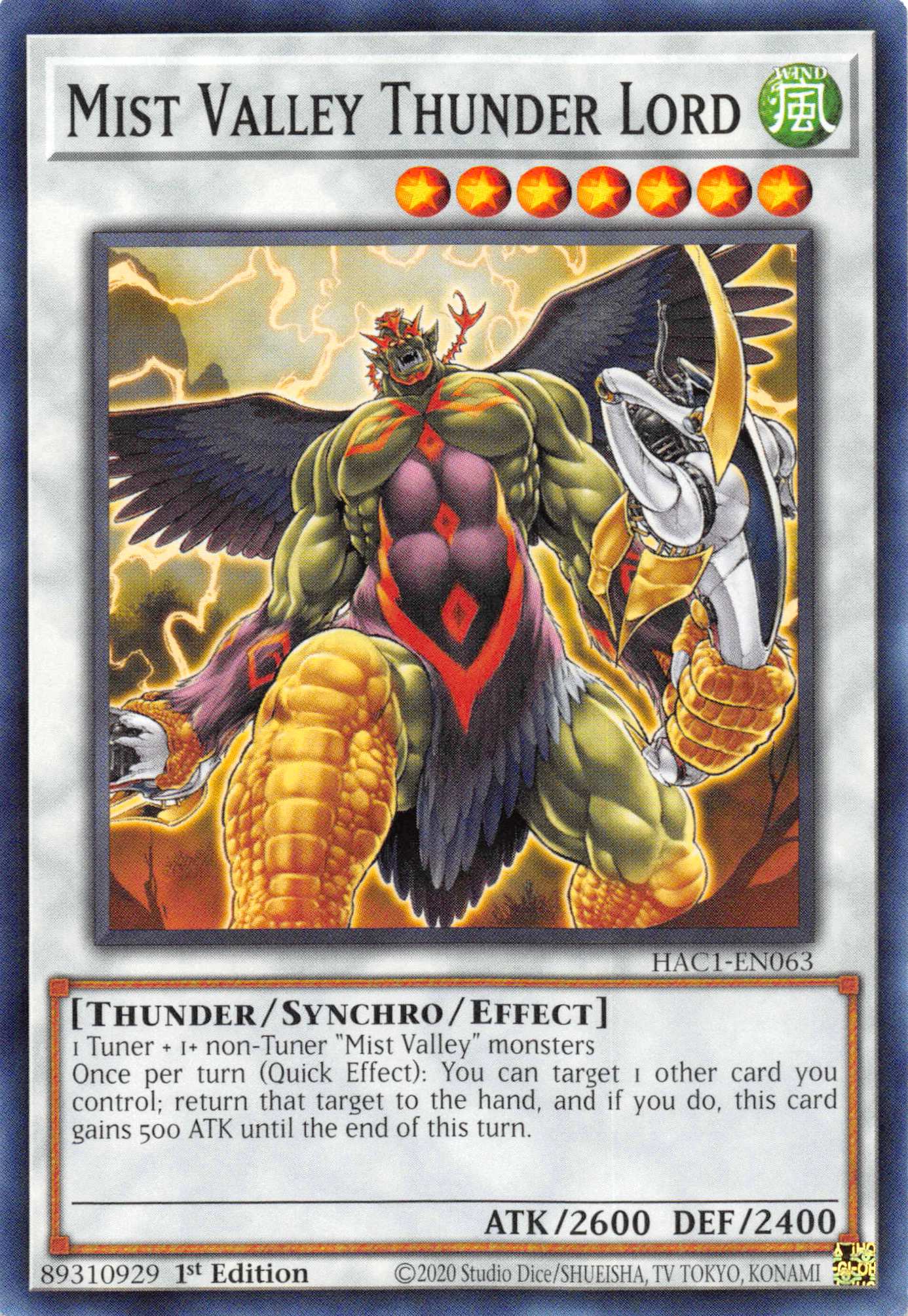 Mist Valley Thunder Lord [HAC1-EN063] Common | Chromatic Games
