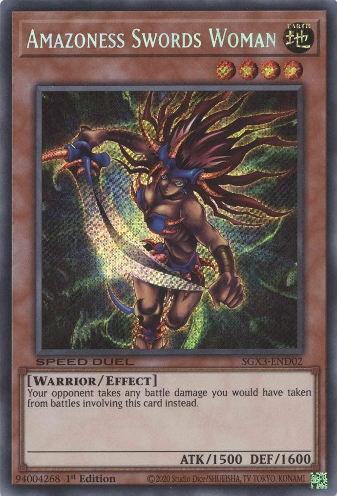 Amazoness Swords Woman [SGX3-END02] Secret Rare | Chromatic Games