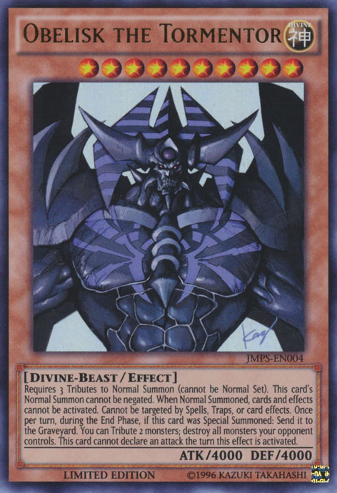 Obelisk the Tormentor [JMPS-EN004] Ultra Rare | Chromatic Games