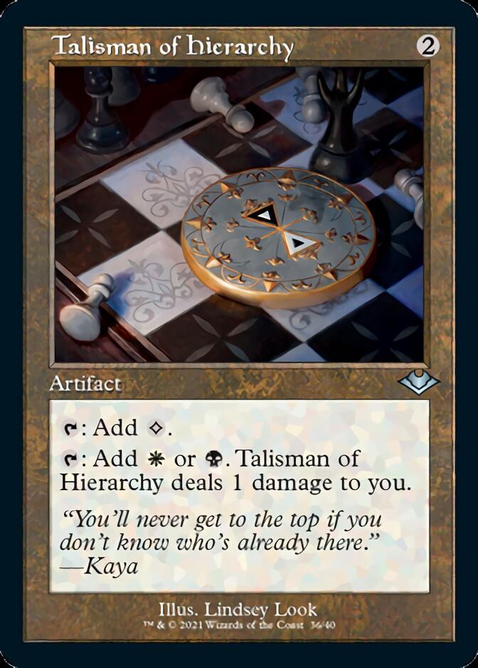 Talisman of Hierarchy (Retro Foil Etched) [Modern Horizons] | Chromatic Games