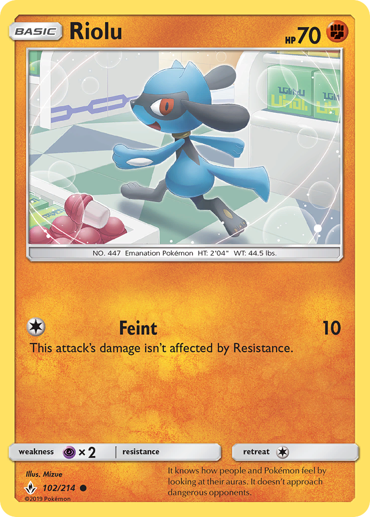 Riolu (102/214) [Sun & Moon: Unbroken Bonds] | Chromatic Games