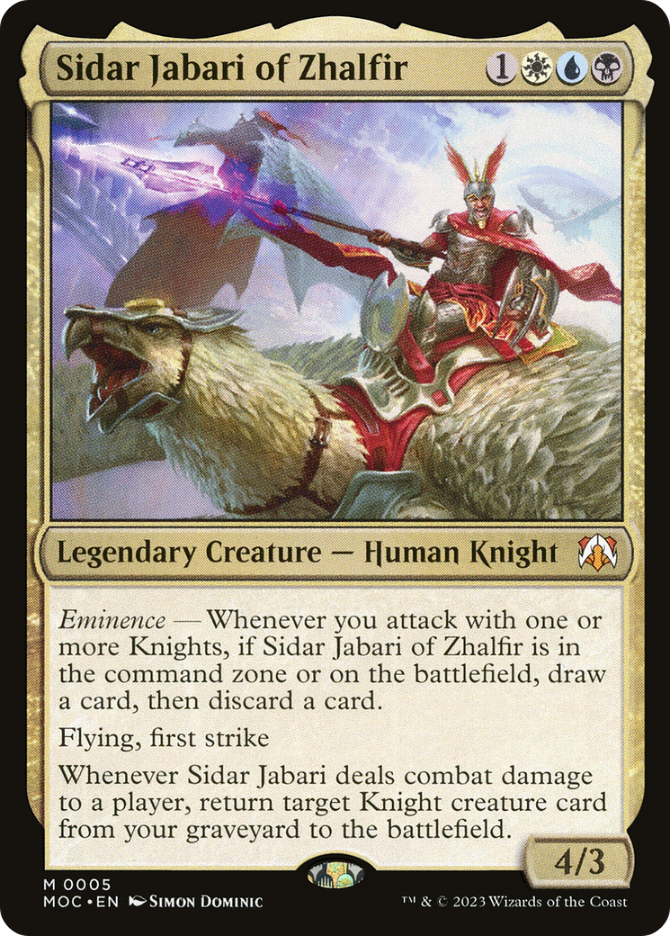 Sidar Jabari of Zhalfir [March of the Machine Commander] | Chromatic Games