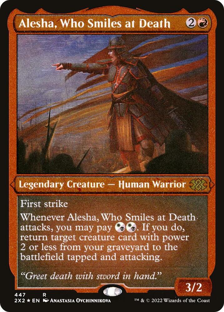 Alesha Who Smiles at Death Foil Etched 447 (Double Masters 2022)  - Foil | Chromatic Games