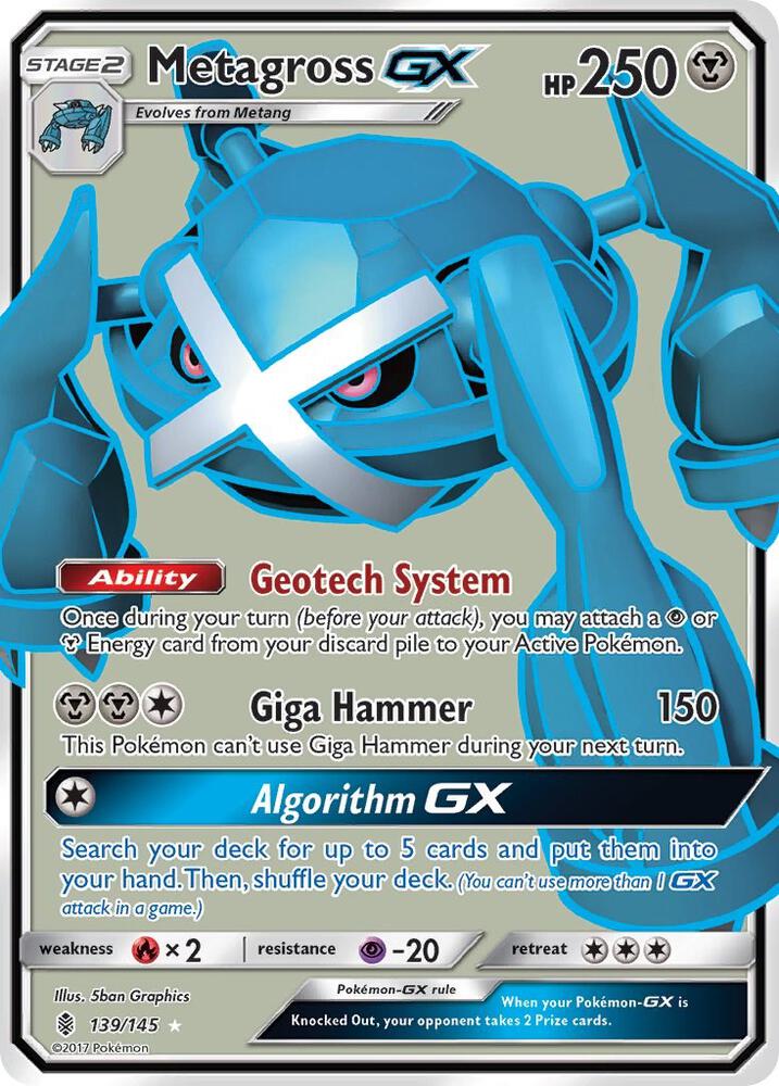 Metagross GX 139/145 (SM - Guardians Rising)  - Holofoil | Chromatic Games