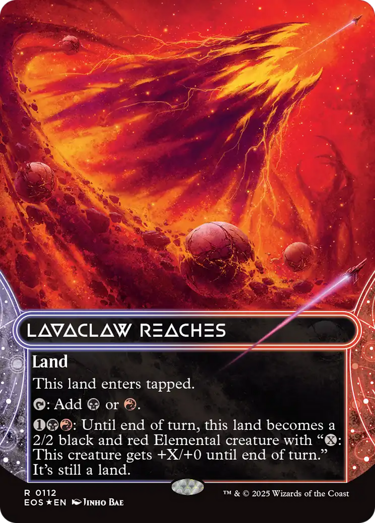 Lavaclaw Reaches (0112) (Borderless) (Galaxy Foil) [Edge of Eternities: Stellar Sights] | Chromatic Games