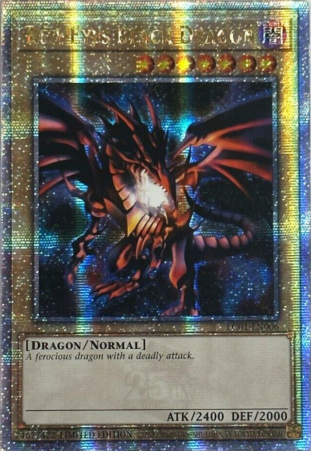 Red-Eyes Black Dragon (25th Anniversary) [LC01-EN006] Quarter Century Secret Rare | Chromatic Games
