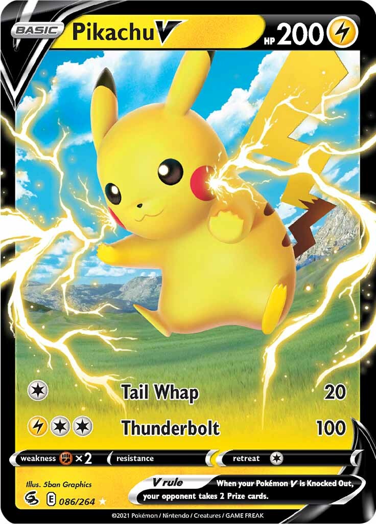 Pikachu V (086/264) [Sword & Shield: Fusion Strike] | Chromatic Games