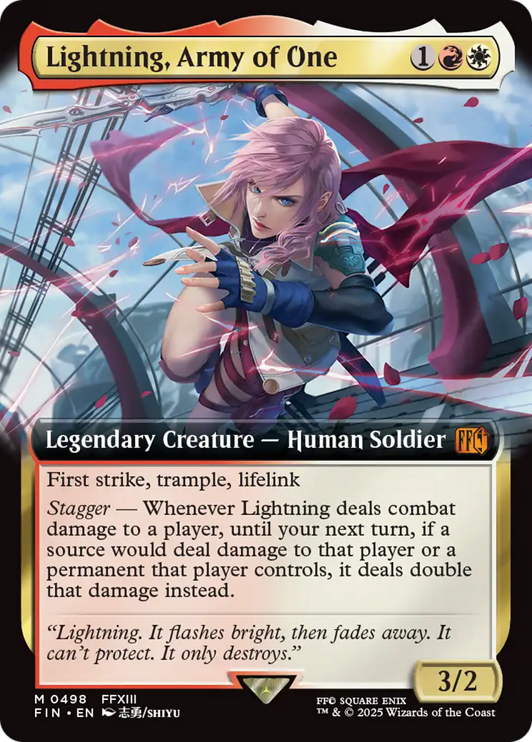 Lightning, Army of One (Extended Art) [FINAL FANTASY] | Chromatic Games