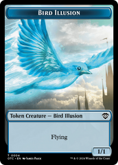 Dragon Elemental // Bird Illusion Double-Sided Token [Outlaws of Thunder Junction Commander Tokens] | Chromatic Games