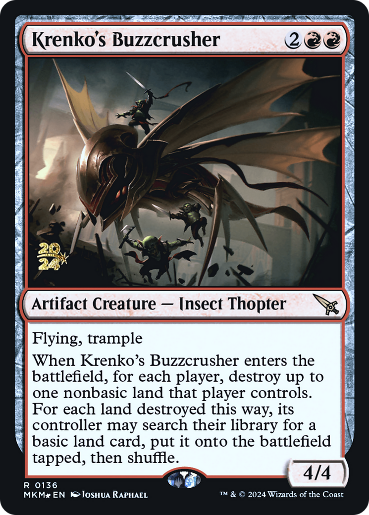 Krenko's Buzzcrusher [Murders at Karlov Manor Prerelease Promos] | Chromatic Games