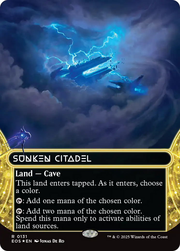 Sunken Citadel (0131) (Borderless) (Galaxy Foil) [Edge of Eternities: Stellar Sights] | Chromatic Games