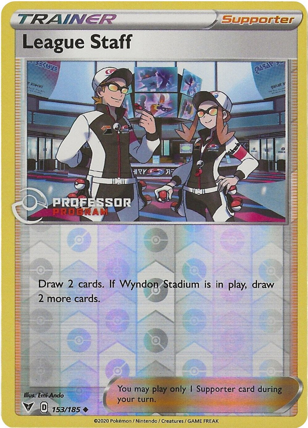 League Staff (153/185) (Professor Program Promo) [Sword & Shield: Vivid Voltage] | Chromatic Games