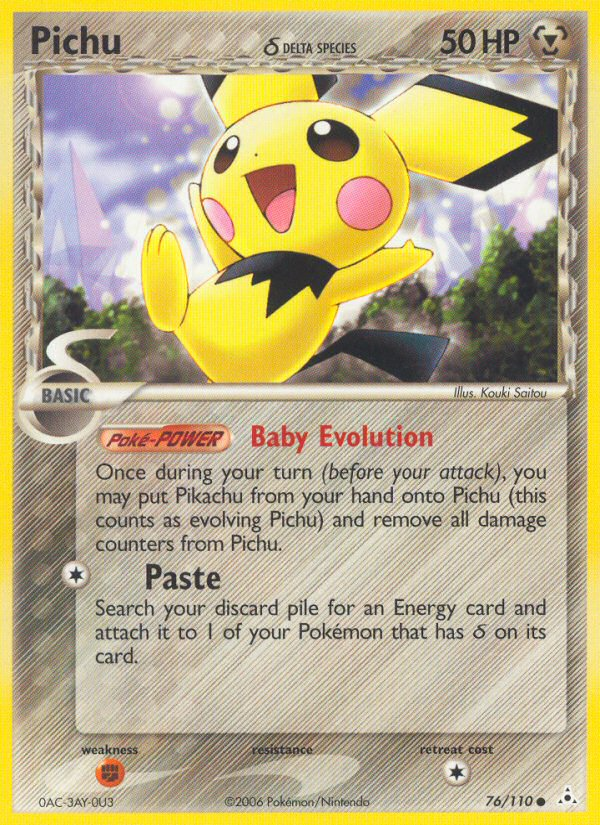 Pichu (76/110) (Delta Species) [EX: Holon Phantoms] | Chromatic Games