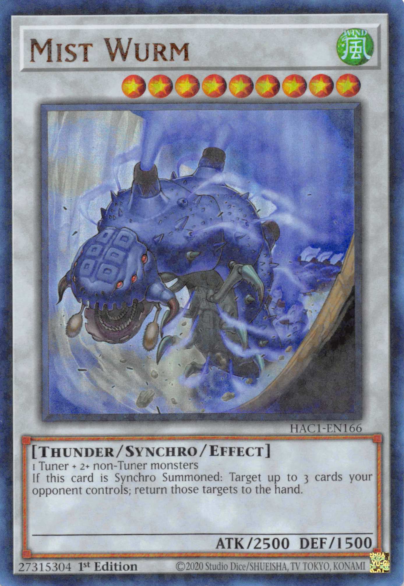 Mist Wurm (Duel Terminal) [HAC1-EN166] Parallel Rare | Chromatic Games