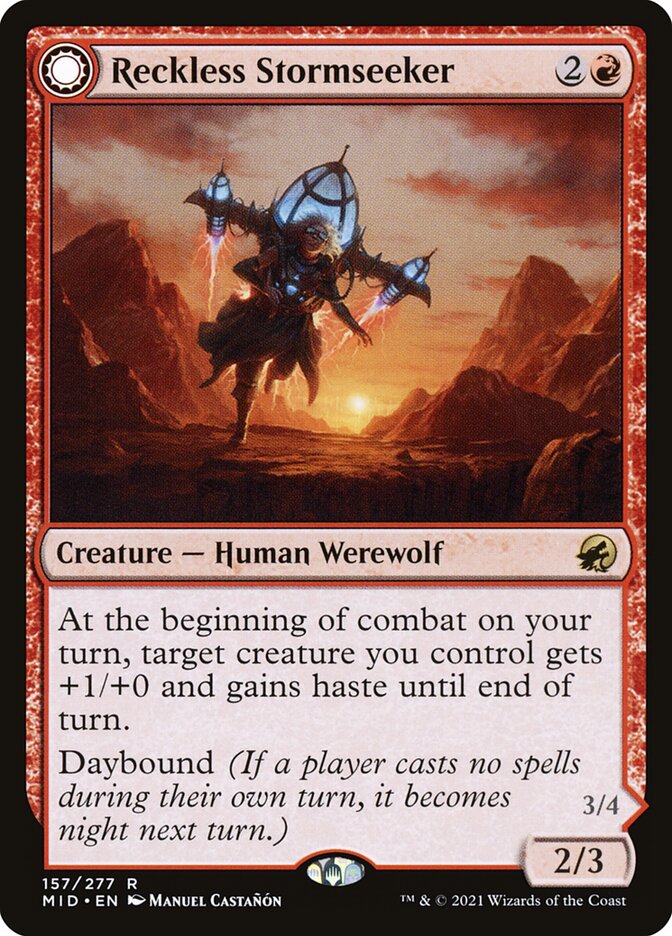 Reckless Stormseeker 157 (Innistrad: Midnight Hunt)  | Chromatic Games