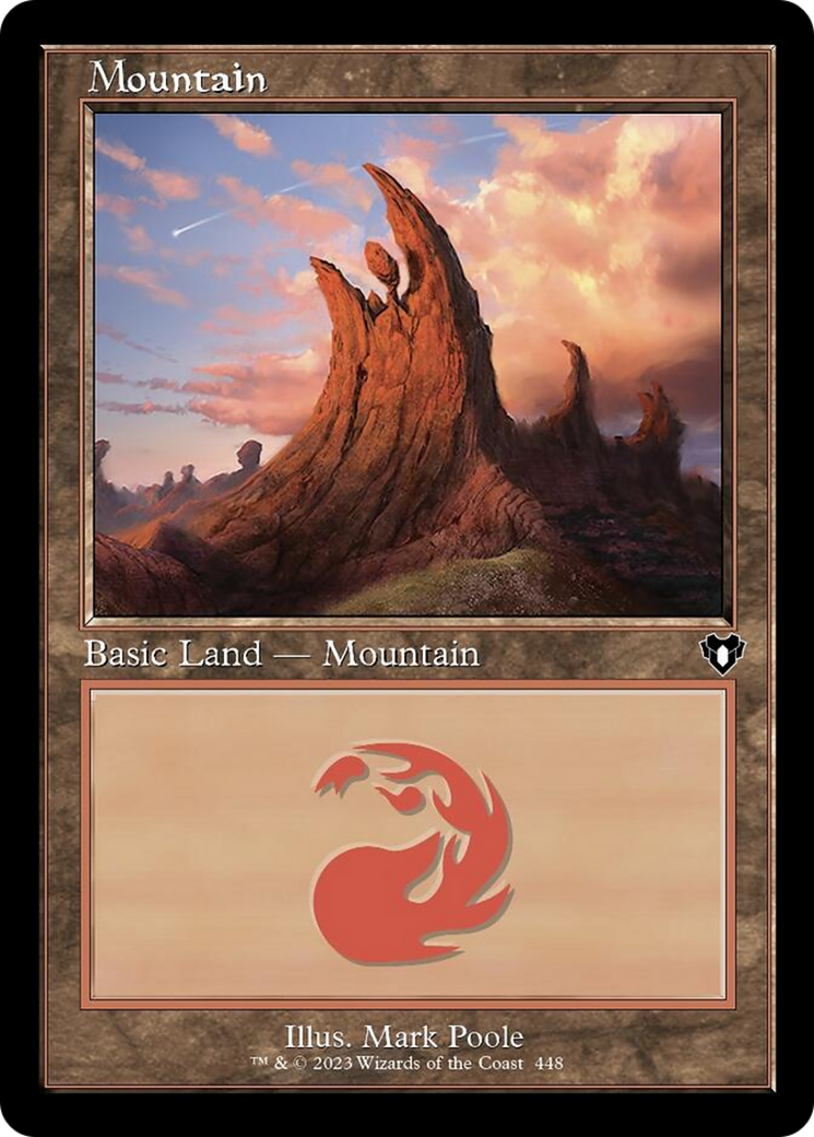 Mountain (448) (Retro) [Commander Masters] | Chromatic Games