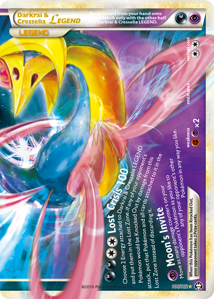 Darkrai & Cresselia LEGEND (100/102) [HeartGold & SoulSilver: Triumphant] | Chromatic Games