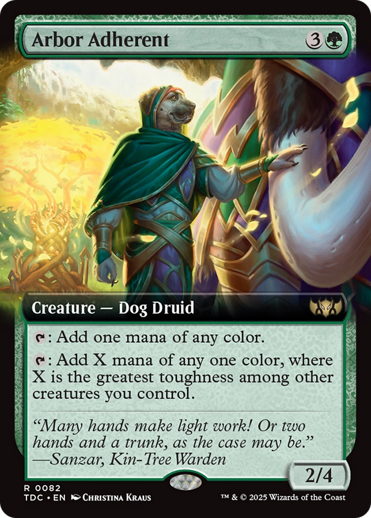 Arbor Adherent (Extended Art) [Tarkir: Dragonstorm Commander] | Chromatic Games