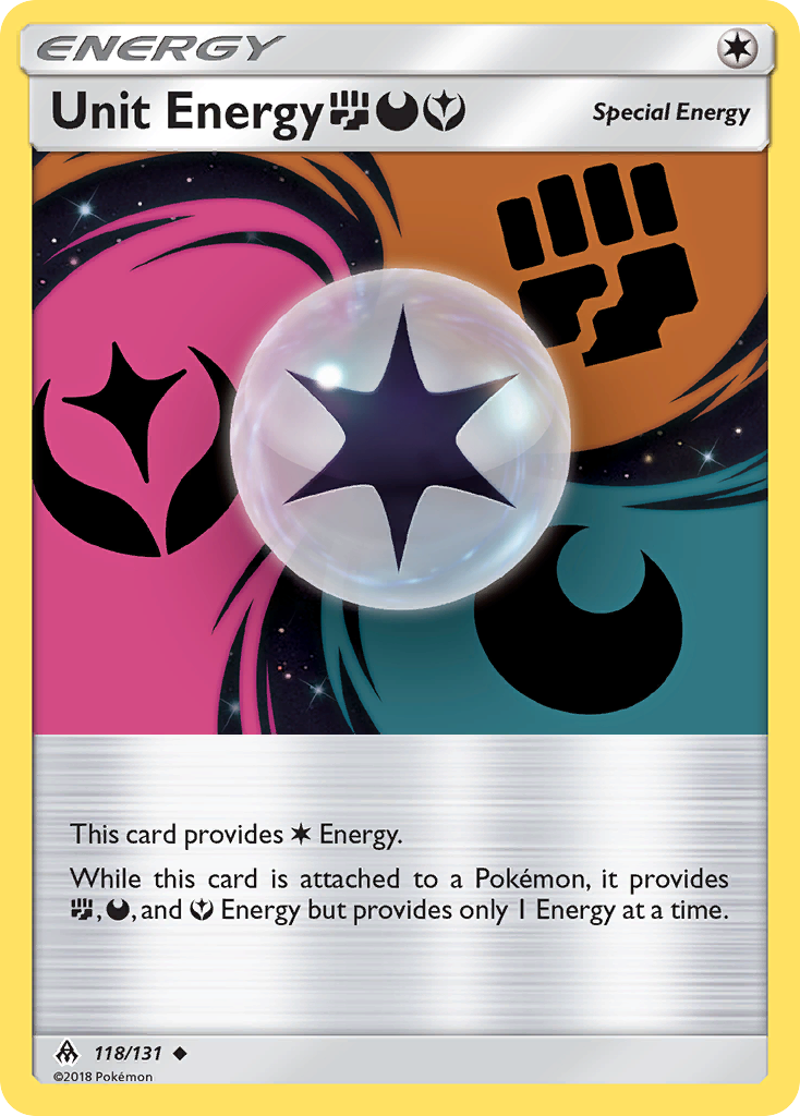 Unit Energy (118/131) (Fighting, Darkness, Fairy) [Sun & Moon: Forbidden Light] | Chromatic Games