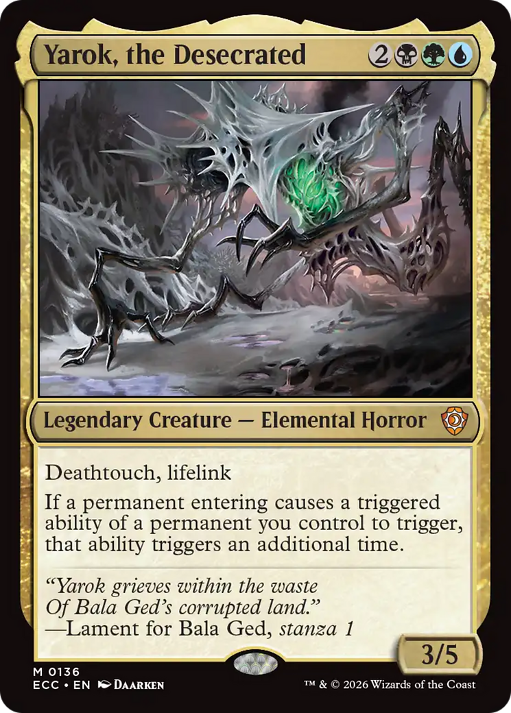 Yarok, the Desecrated [Lorwyn Eclipsed Commander] | Chromatic Games