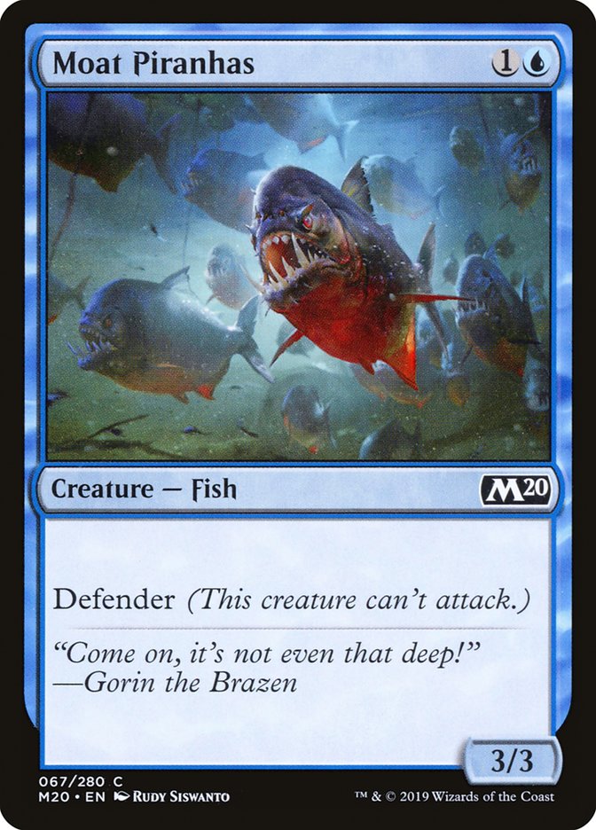 Moat Piranhas 67/280 (Core Set 2020)  - Foil | Chromatic Games
