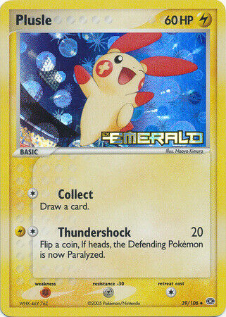 Plusle (39/106) (Stamped) [EX: Emerald] | Chromatic Games