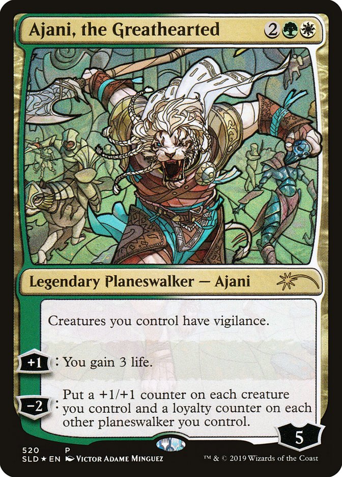 Ajani, the Greathearted (Stained Glass) [Secret Lair Drop Promos] | Chromatic Games