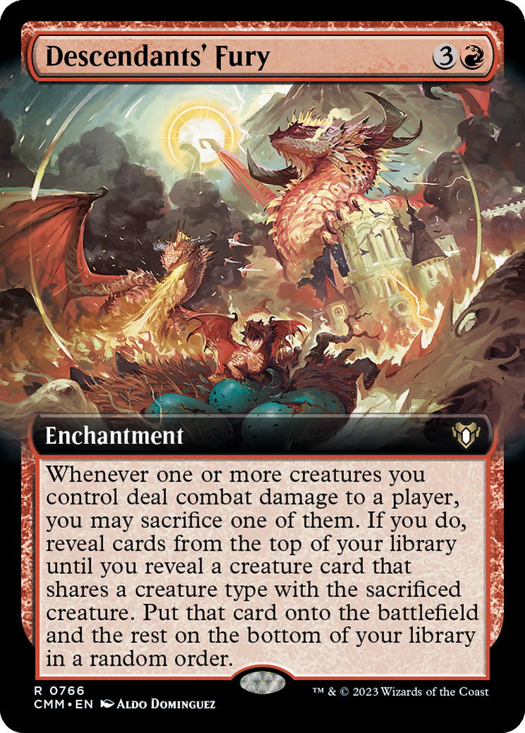 Descendants' Fury (Extended Art) [Commander Masters] | Chromatic Games