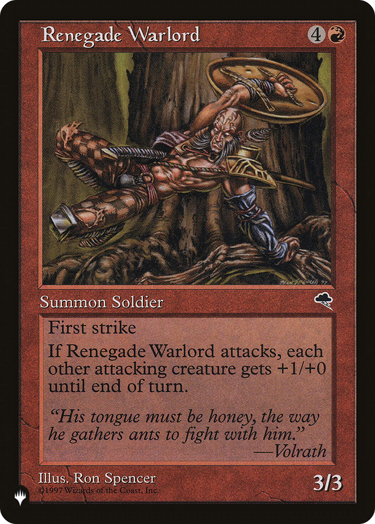 Renegade Warlord [The List Reprints] | Chromatic Games