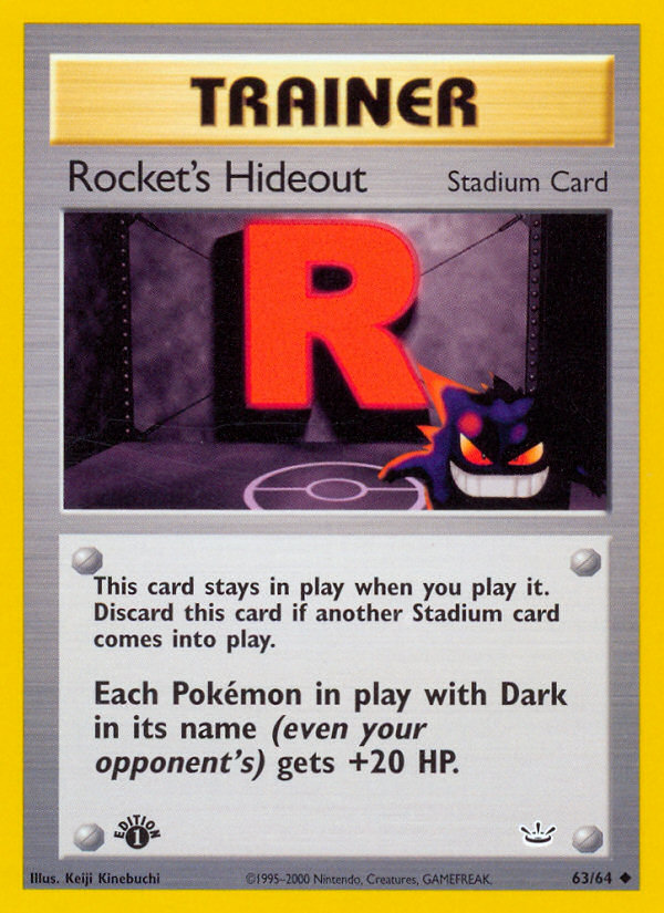 Rocket's Hideout (63/64) [Neo Revelation 1st Edition] | Chromatic Games