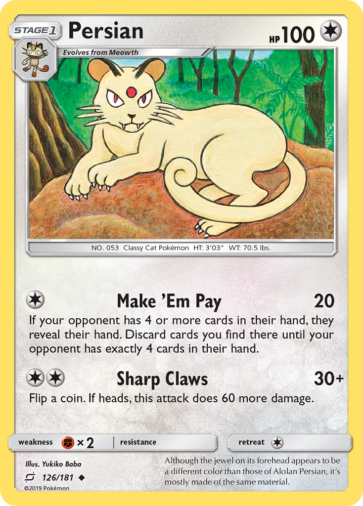 Persian (126/181) [Sun & Moon: Team Up] | Chromatic Games