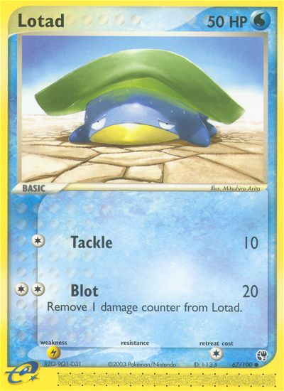 Lotad (67/100) [EX: Sandstorm] | Chromatic Games