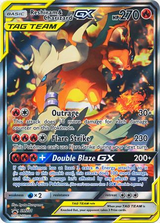 Reshiram & Charizard GX (SM201) (Jumbo Card) [Sun & Moon: Black Star Promos] | Chromatic Games