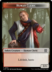 Human Cleric // Plot Double-Sided Token [Outlaws of Thunder Junction: Breaking News Tokens] | Chromatic Games