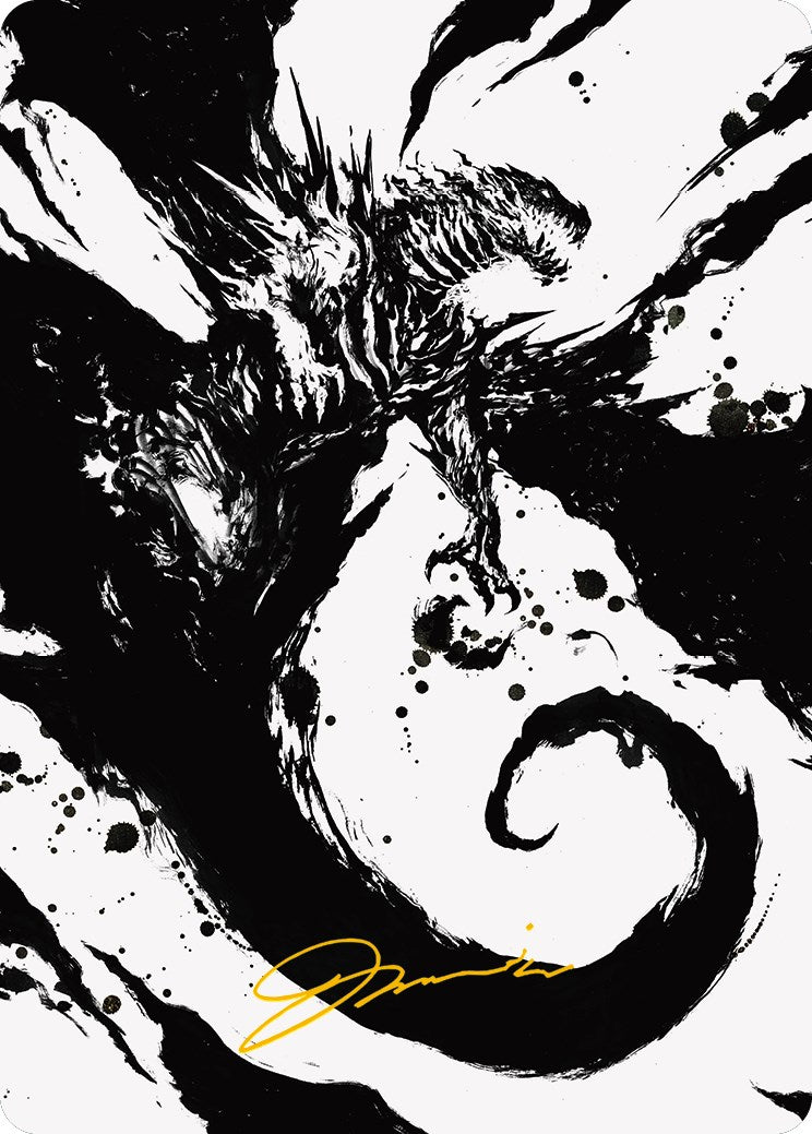 Capricious Hellraiser Art Card (Gold-Stamped Signature) [Phyrexia: All Will Be One Art Series] | Chromatic Games