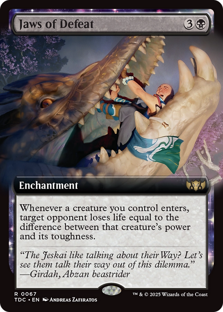Jaws of Defeat (Extended Art) [Tarkir: Dragonstorm Commander] | Chromatic Games