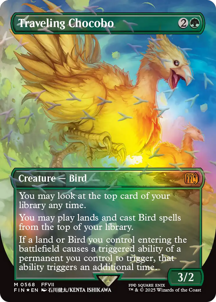 Traveling Chocobo (Borderless) (Chocobo Track Foil) [FINAL FANTASY] | Chromatic Games