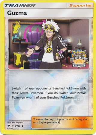 Guzma (115/147) (League Promo) [Sun & Moon: Burning Shadows] | Chromatic Games