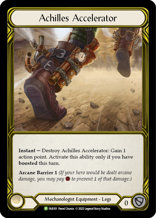 Achilles Accelerator (Golden) [FAB101] (Promo)  Cold Foil | Chromatic Games