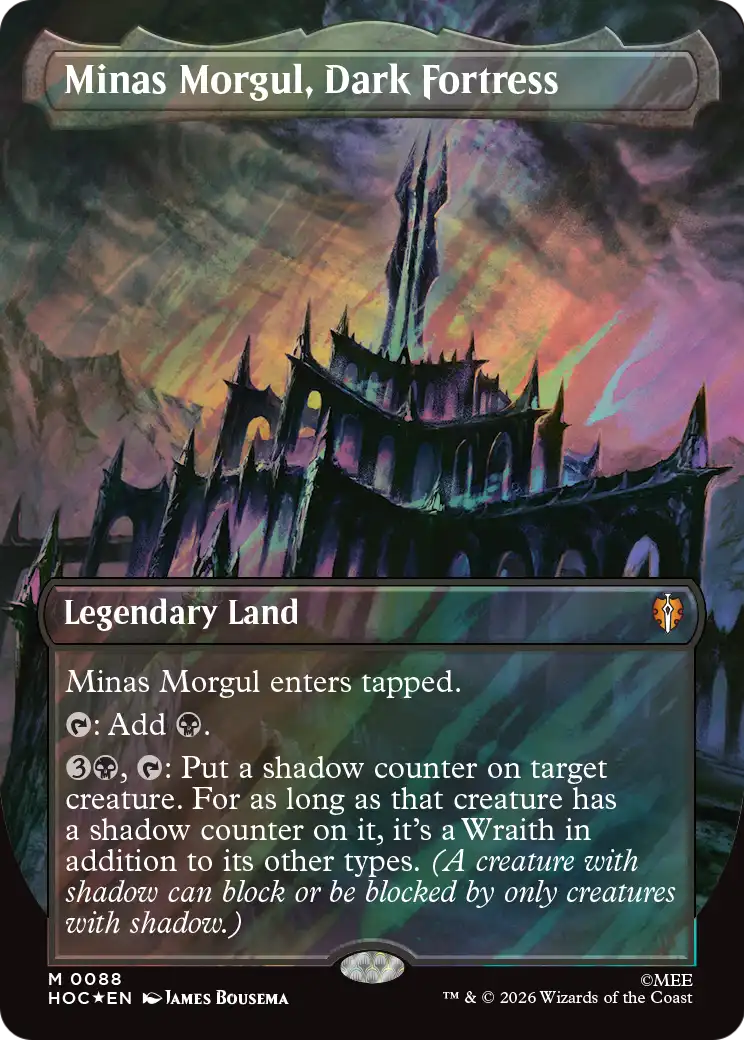Minas Morgul, Dark Fortress (Borderless) (Surge Foil) [The Hobbit: Eternal-Legal] | Chromatic Games