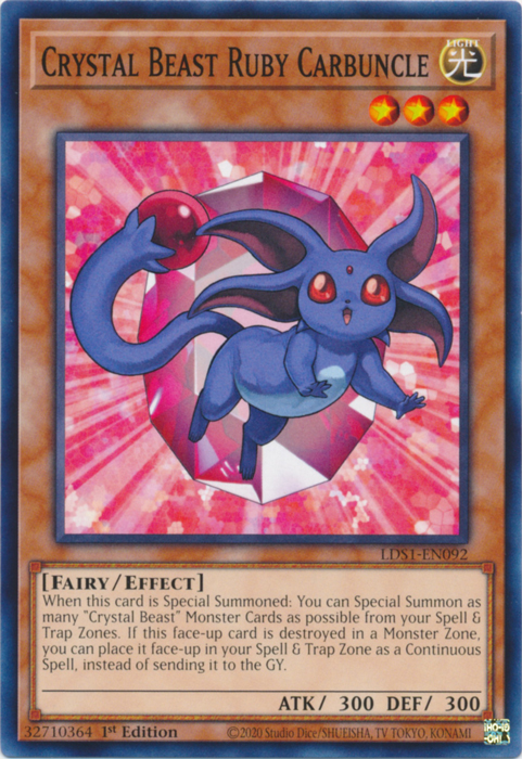 Crystal Beast Ruby Carbuncle [LDS1-EN092] Common | Chromatic Games
