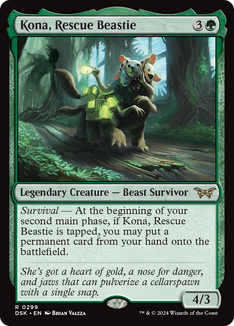 Kona, Rescue Beastie (0299) [Duskmourn: House of Horror] | Chromatic Games