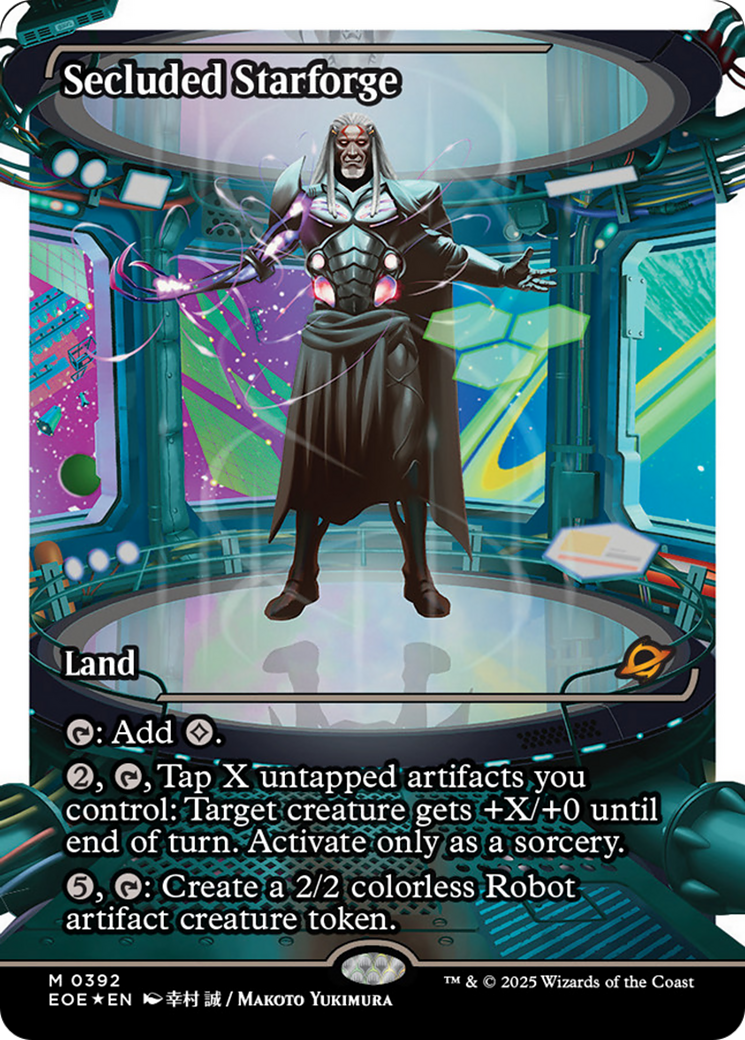 Secluded Starforge (Showcase) (Fracture Foil) [Edge of Eternities] | Chromatic Games