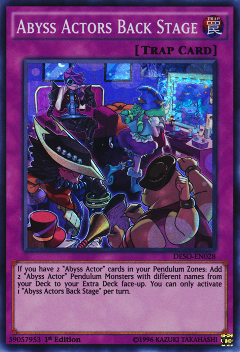 Abyss Actors Back Stage [DESO-EN028] Super Rare | Chromatic Games