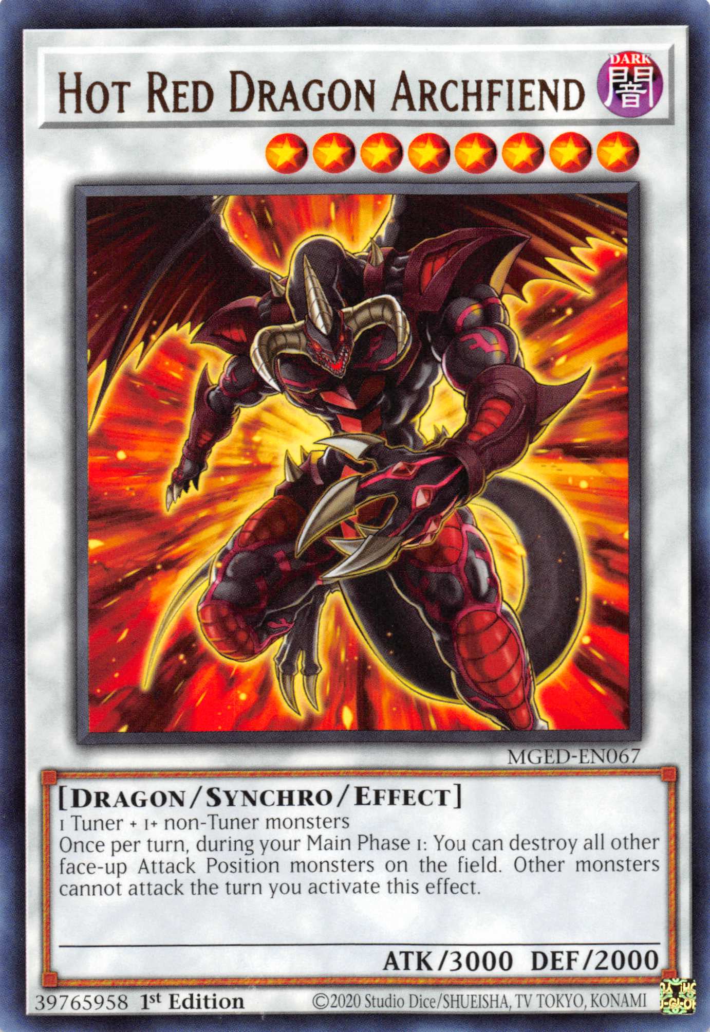 Hot Red Dragon Archfiend [MGED-EN067] Rare | Chromatic Games